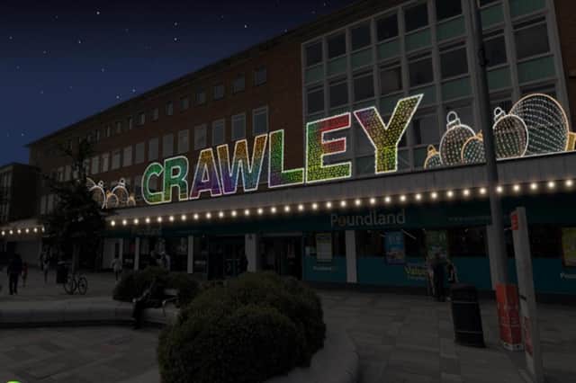 A look at the Crawley town centre Christmas Lights.
