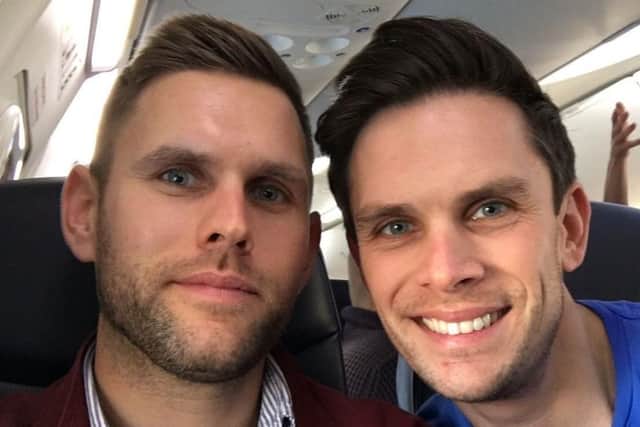 Brothers Stuart Hill, 30, left, and Jason Hill, 31 were among those killed in the crash