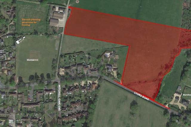 The proposed  Slinfold site