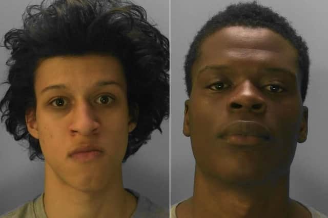 Ashley Roberts-Araujo (left) and Inno Makolo. Photo by Sussex Police. SUS-211118-160039001