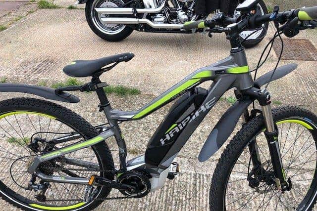 The bike stolen was a HaiBike e-Bike in green and black. Picture from Sussex Police SUS-211119-081252001