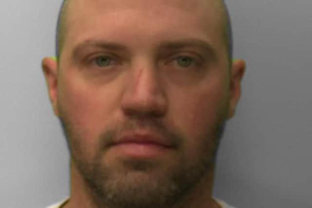 Michael Wilkinson, 36, a decorator from Bexhill, was sentenced to a total of six years imprisonment at Hove Crown Court on 10 November. Pic: Sussex Police.