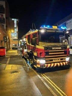 Fire crews were called when a waste bin was set alight off Black Horse Way, Horsham