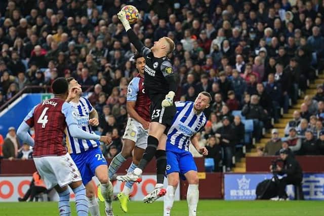 Goalkeeper Jason Steele made an assured Premier League debut for Brighton despite the 2-0 loss at Aston Villa