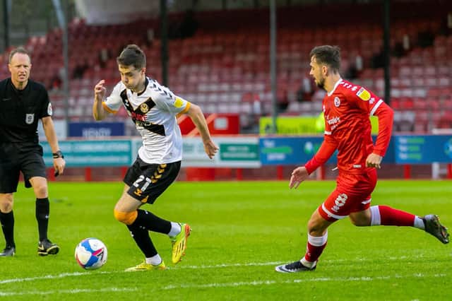 Action from last season's clash between Crawley Town and Newport County at The People's Pension Stadium. Picture by Jamie Evans/UK Sports Images Ltd