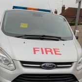 A Horsham traffic warden slapped a parking ticket on a firefighter's emergency rescue vehicle
