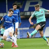 Young Brighton striker Evan Ferguson enhanced his growing reputation with a cracking goal against Everton under-23s at Goodison Park