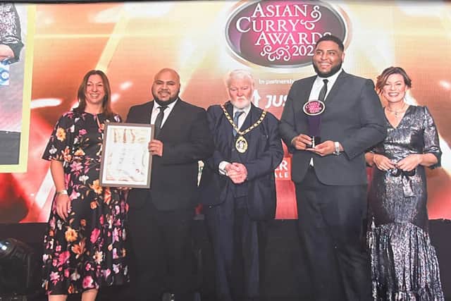 India Gate celebrate their win at the Asian Curry Awards 2021