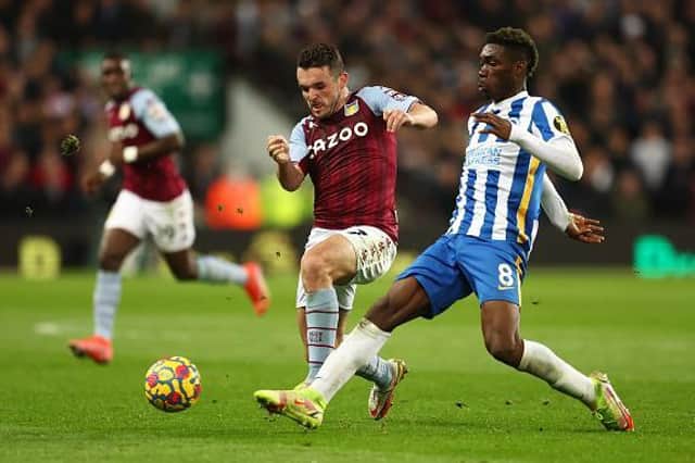 Brighton and Hove Albion midfielder Yves Bissouma impressed at Villa Park last Saturday
