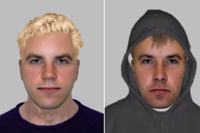 The e-fits of the two suspects. Picture from Sussex Police SUS-211124-162932001