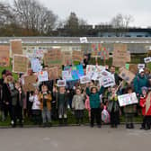 The march took place on Wednesday, November 24 at 3.15pm to march from the school on County Oak Avenue to Carden Park.