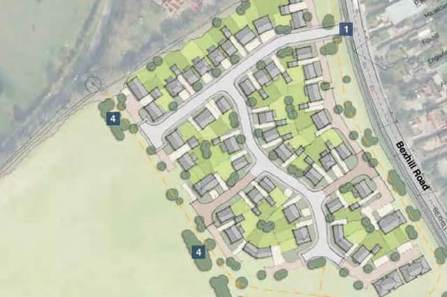 Indicative layout of the proposed Ninfield development