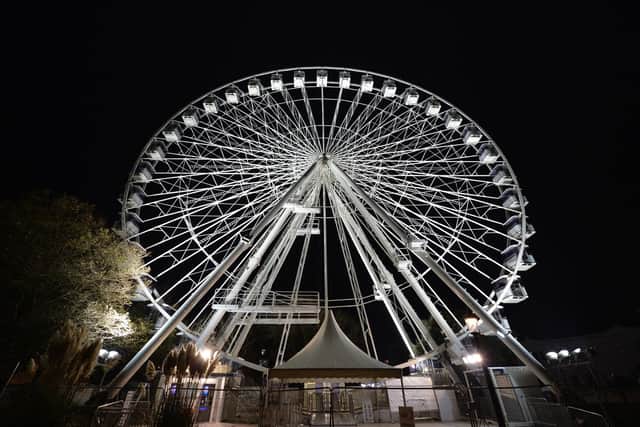The observation wheel, which is part of the Brighton Christmas Festival, will be open from today