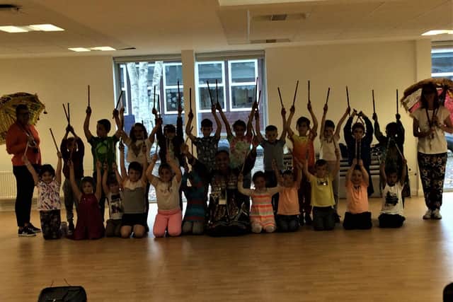 Year three class at Buckingham Park Primary School took part in a Diwali dance workshop