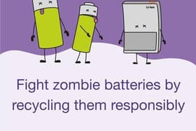 A new campaign to make residents aware of the dangers of binning batteries. SUS-211126-113936001