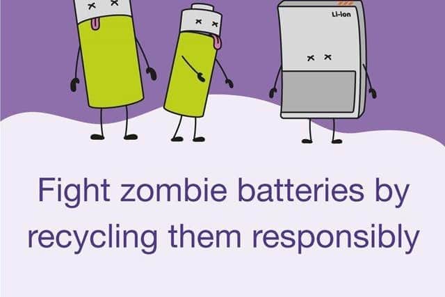 A new campaign to make residents aware of the dangers of binning batteries. SUS-211126-113936001