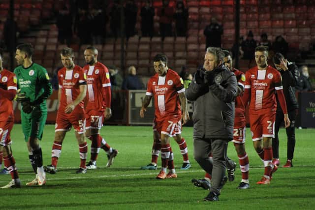 Crawley Town boss John Yems said his side 'got what we deserved' in their 2-1 defeat against Mansfield Town. Photo: Cory Pickford