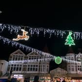 The Christmas lights in Bognor Regis town centre