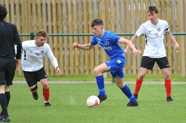 Louis Blake put in a man of the match performance for Broadbridge Heath in their big win at Steyning Town. Picture courtesy of Broadbridge Heath FC