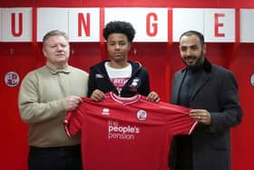 Young Crawley Town midfielder Rafiq Khaleel (centre) has joined Southern League Premier Division South side Kings Langley on loan until January 1.