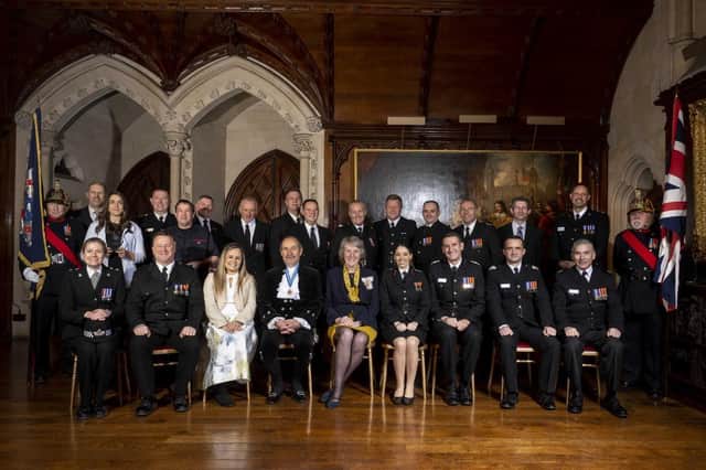 The fire service staff were honoured at the awards ceremony at Arundel Castle.