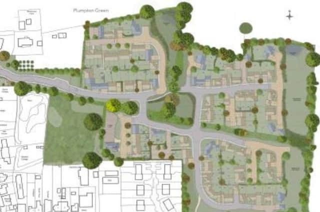 Proposed layout of the Plumpton Green development
