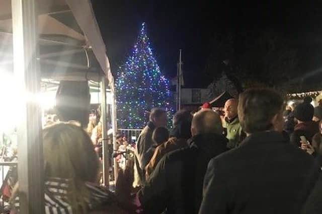 Hailsham light switch-on. Photo from Hailsham Town Council. SUS-211130-125604001