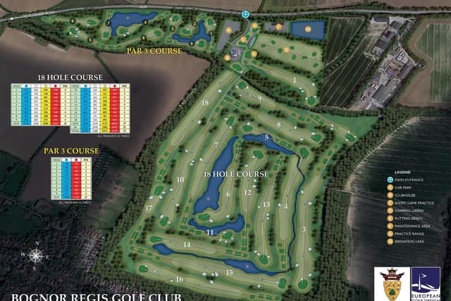 The masterplan for the new golf course