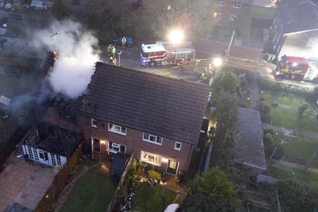 Scene of the fire in Ravenscroft, Storrington