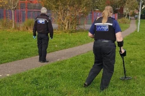 In Sussex, officers seized 496 weapons — 145 in West Sussex, 96 in Brighton and Hove, and 255 in East Sussex — through a combination of amnesty bins, weapon sweeps and stop searches. Photo: Sussex Police