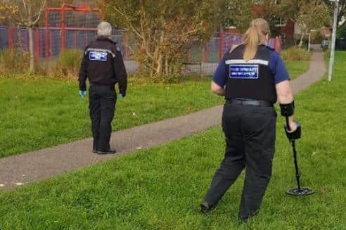 In Sussex, officers seized 496 weapons — 145 in West Sussex, 96 in Brighton and Hove, and 255 in East Sussex — through a combination of amnesty bins, weapon sweeps and stop searches. Photo: Sussex Police