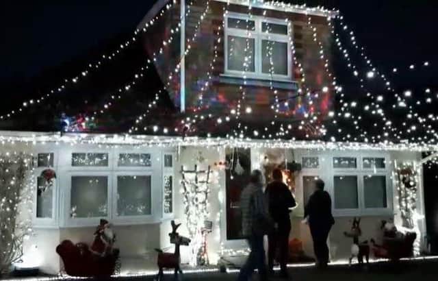 A twinkling lights display was turned on today at the King family home in Cottingham Avenue, Horsham