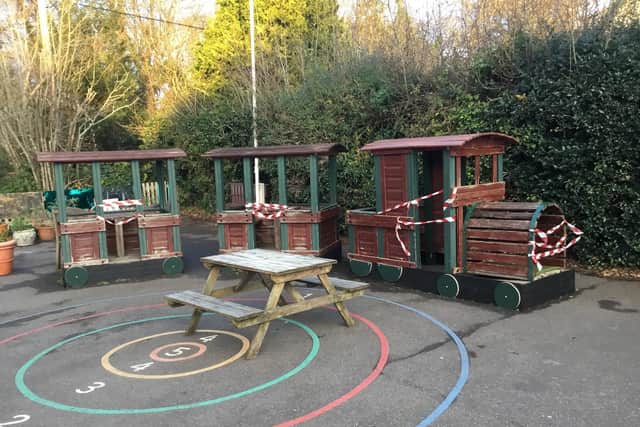 Rachel West, headteacher of the primary school, said: “We are a very small rural primary school and our playground area has had a wood train on it for so long that its gone beyond repair now. We can’t keep putting good money after bad so we've got to get rid of it."