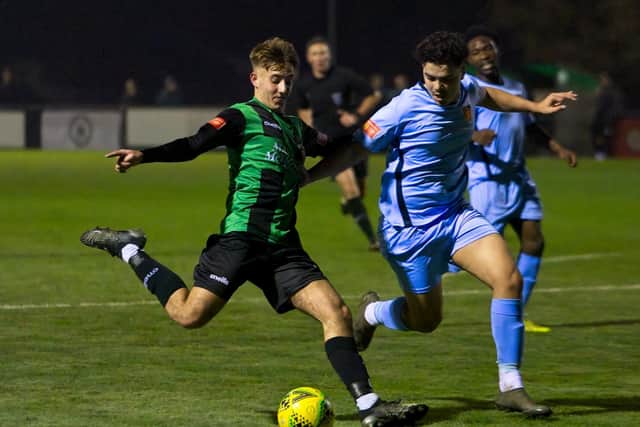 Burgess Hill Town made it eight unbeaten in the Isthmian South East with a goalless draw at play-off chasing Herne Bay on Saturday. Picture by Chris Neal