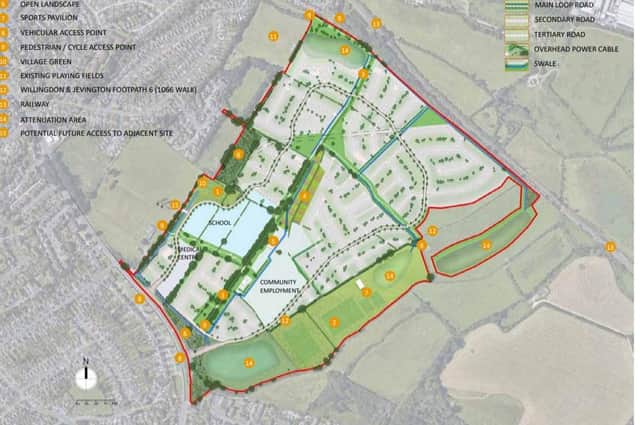 Location plan for development at Mornings Mill Farm