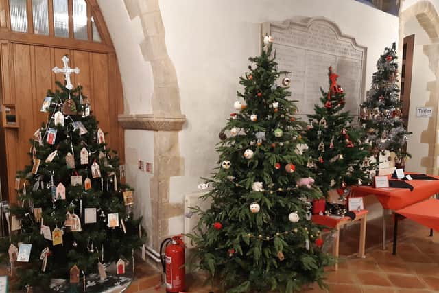 This is the eighth bi-annual Findon Village Church Christmas Tree Festival, supported by local people, businesses and organisations