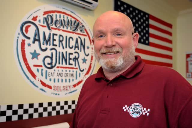 Nigel 'Grumpy' Horrigan owner of Selsey's new American Diner