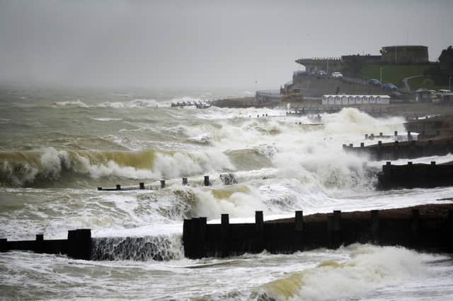 Stormy seas at Eastbourne as Storm Barra hits / Picture: Jon Rigby