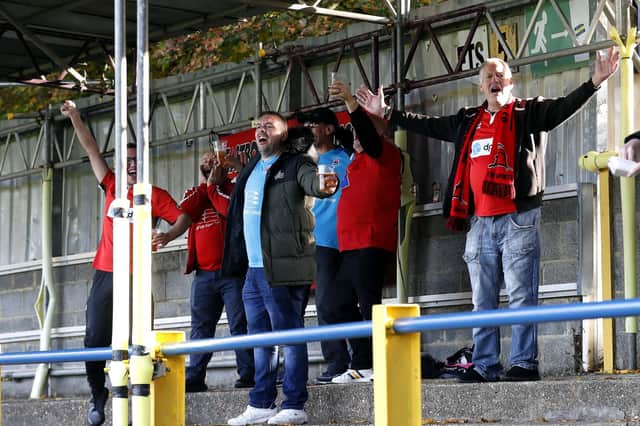 Eastbourne Borough fans saw their side win at Welling / Picture: Lydia Redman