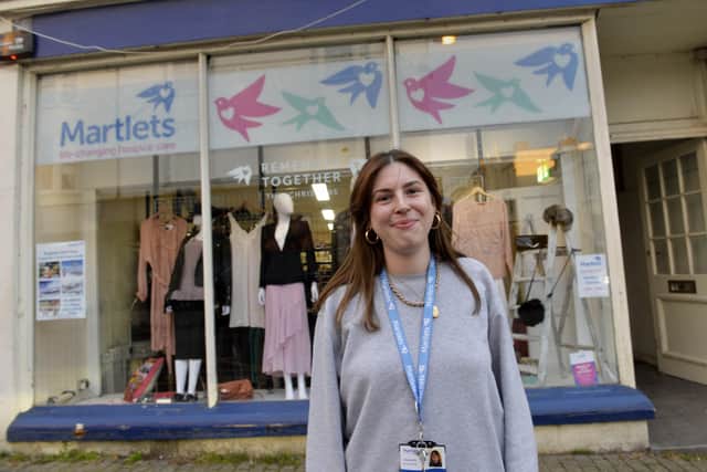 Charlotte the Store Manager at Martlets in Kemptown (Photo by Jon Rigby)