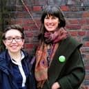 Rachel Millward (right) with national Green Party co-leader Carla Denyer