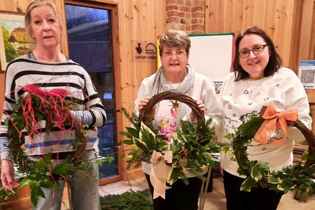 The results of the wreath making workshop
