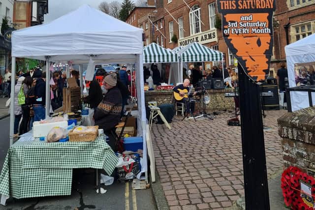Arundel Farmers' Market has been saved by support from Arundel Town Council and Arun District Council SUS-210912-134341001