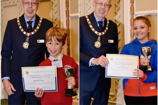 James Gray and Izzy Johnson received the Young Person’s Community Commendation Award