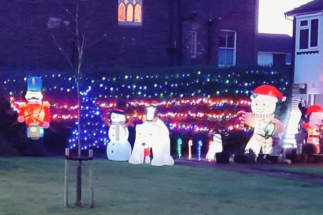 The Christmas display at the Frogley family's Horsham home