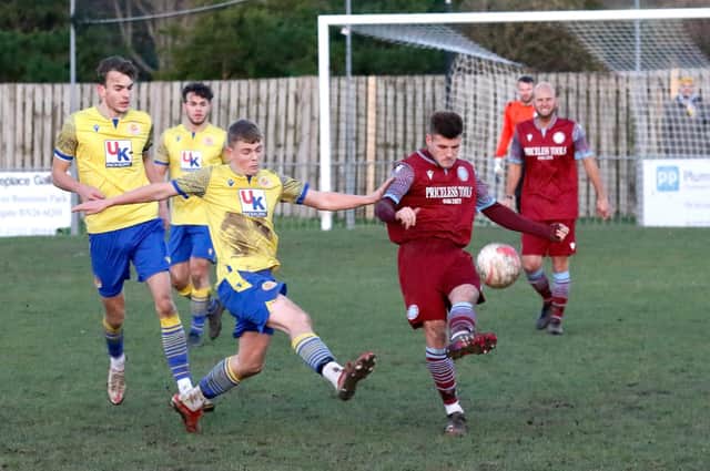 Little Common on the ball against Eastbourne Town / Picture: Joe Knight