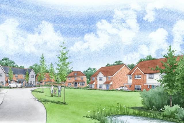 An artist's impression of the proposed Uckfield development
