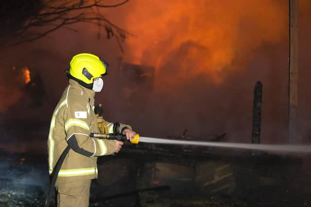 The blaze burned throughout the night. Photo: Eddie Mitchell