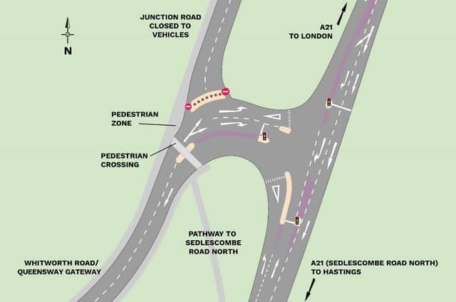 The proposed junction. Picture from Sea Change Sussex SUS-211214-103257001
