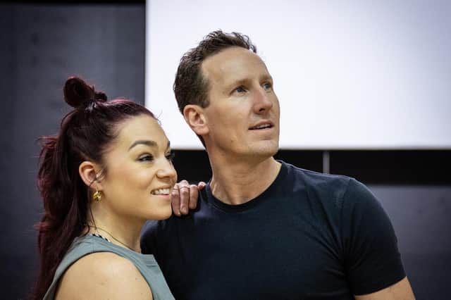 Frances Dee and Brendan Cole in rehearsals - pic by Peter Mould